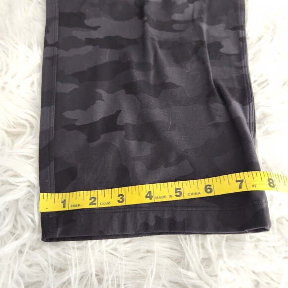 Lululemon Stretch High-Rise Crop Camo Pants Sz 14 LW6BOUS (34X23)‎ Black Gray - Picture 11 of 13